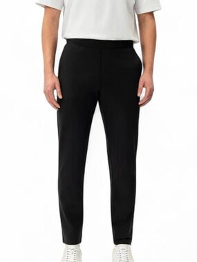 NWOT! Nothings Something Socrates Slim Pant Black Ponte Knit Men's Size L 30L